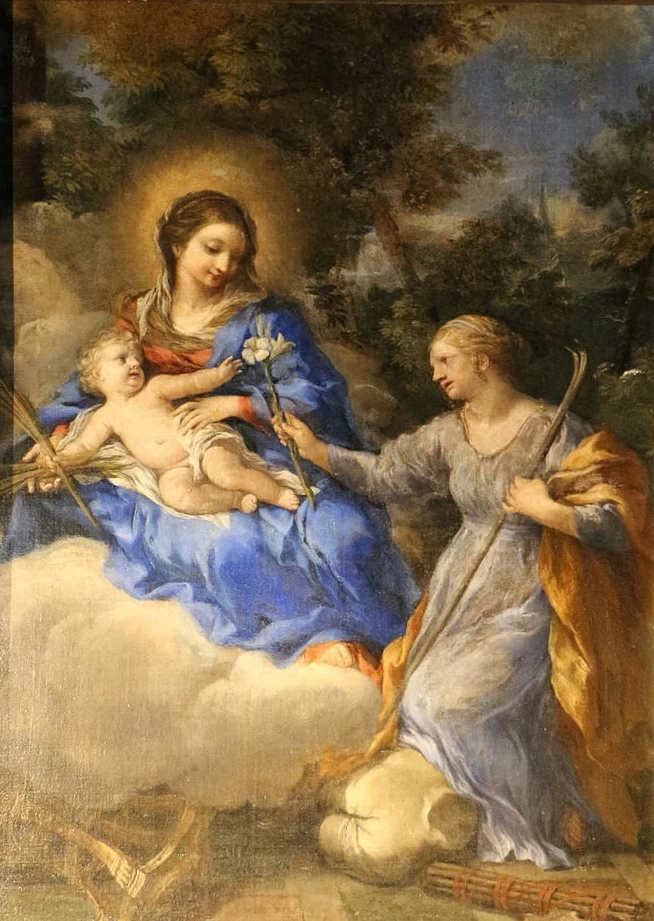 Madonna col bambino e santa martina (genova, banca carige)
